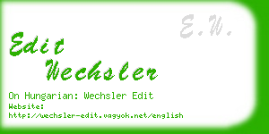 edit wechsler business card